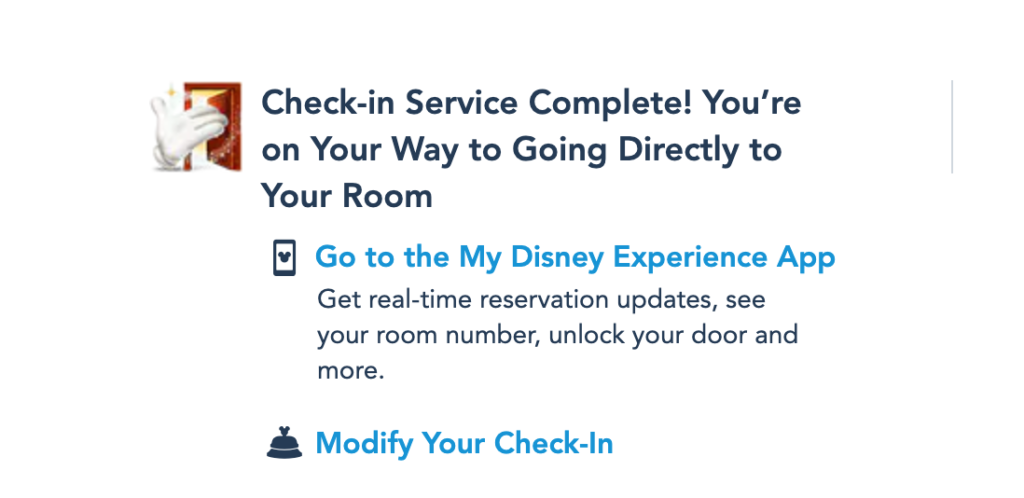 Walt Disney World Online Check-in