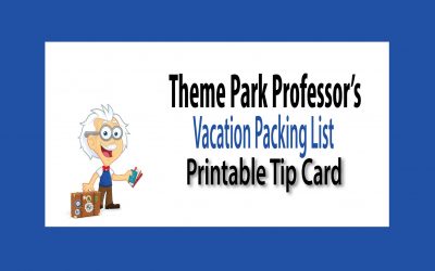 Vacation Packing List Tip Card