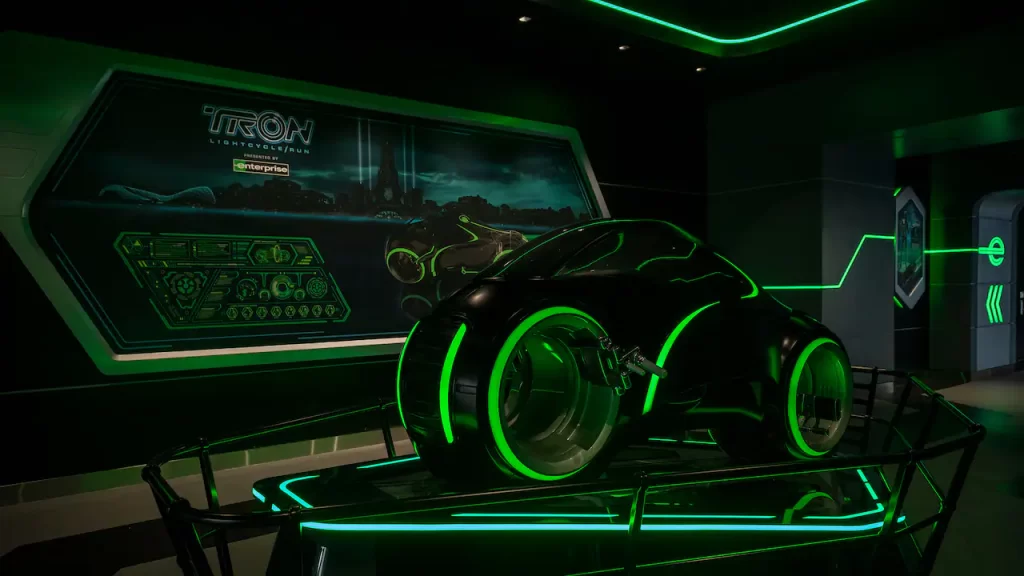 TRON Lightcycle / Run Introduces Team Green Post-Show Space